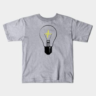 lightbulb heartbeat Kids T-Shirt